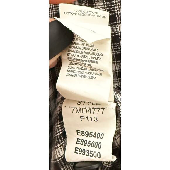 Vintage Lucky Brand Sportswear Mens Snap Front Button Shirt Cotton Plaid Western - Picture 8 of 8